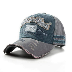 "1969 Rock Shank" Baseball Cap | Blue & Gray-Caps-SHED71-Blue & Gray-SHED71