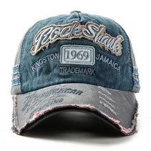 "1969 Rock Shank" Baseball Cap | Gray & Blue-Caps-SHED71-SHED71