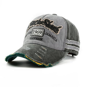 "1969 Rock Shank" Baseball Cap | Gray & Blue-Caps-SHED71-Gray & Black-SHED71