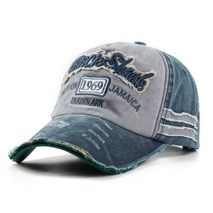 "1969 Rock Shank" Baseball Cap | Gray & Blue-Caps-SHED71-Gray & Blue-SHED71