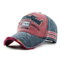 "1969 Rock Shank" Baseball Cap | Red & Blue-Caps-SHED71-Red & Blue-SHED71