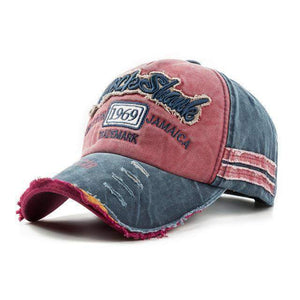 "1969 Rock Shank" Baseball Cap | Red & Blue-Caps-SHED71-Red & Blue-SHED71
