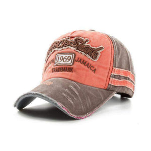 "1969 Rock Shank" Baseball Cap | Red & Brown-Caps-SHED71-Red & Brown-SHED71