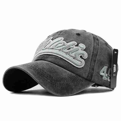 Athletic Washed Denim Baseball Cap | Black-Caps-SHED71-SHED71