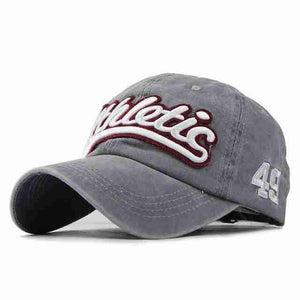 Athletic Washed Denim Baseball Cap | Gray-Caps-SHED71-SHED71
