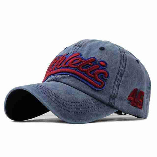 Athletic Washed Denim Baseball Cap | Navy-Caps-SHED71-SHED71
