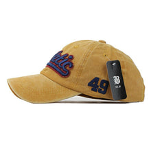Athletic Washed Denim Baseball Cap | Red-Caps-SHED71-SHED71
