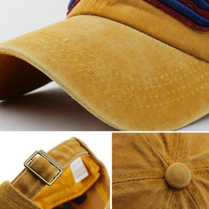 Athletic Washed Denim Baseball Cap | Red-Caps-SHED71-SHED71