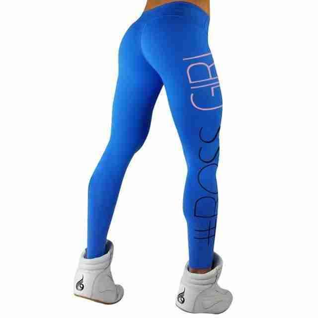 Boss Girl Fitness Leggings | Blue-Leggings-SHED71-Blue-L-SHED71
