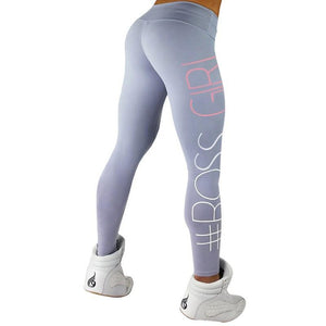 Boss Girl Fitness Leggings | Blue-Leggings-SHED71-Light Grey-L-SHED71