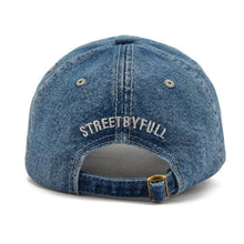 Denim Baseball Cap | "A" design Black-Caps-SHED71-SHED71