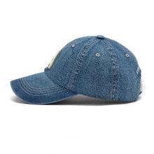Denim Baseball Cap | "A" design Blue-Caps-SHED71-SHED71