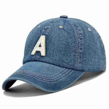 Denim Baseball Cap | "A" design Blue-Caps-SHED71-SHED71