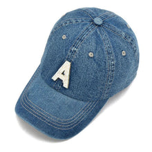 Denim Baseball Cap | "A" design Washed-Caps-SHED71-SHED71