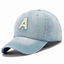 Denim Baseball Cap | "A" design Washed-Caps-SHED71-SHED71