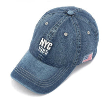 Denim Baseball Cap | NYC 1985 Black-Caps-SHED71-SHED71