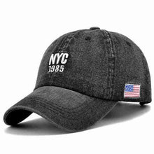 Denim Baseball Cap | NYC 1985 Black-Caps-SHED71-SHED71