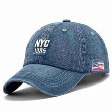 Denim Baseball Cap | NYC 1985 Blue-Caps-SHED71-SHED71