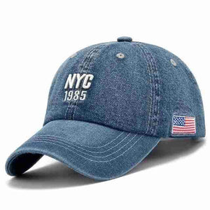 Denim Baseball Cap | NYC 1985 Blue-Caps-SHED71-SHED71