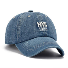 Denim Baseball Cap | NYC 1985 Washed-Caps-SHED71-SHED71
