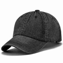 Denim Baseball Cap | Plain Black-Caps-SHED71-SHED71