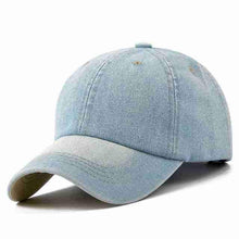 Denim Baseball Cap | Plain Washed-Caps-SHED71-SHED71