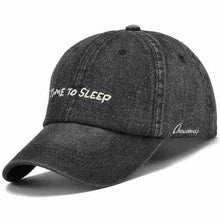 Denim Baseball Cap | "Time To Sleep" Black-Caps-SHED71-SHED71