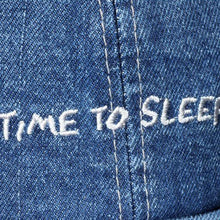 Denim Baseball Cap | "Time To Sleep" Blue-Caps-SHED71-SHED71