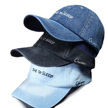 Denim Baseball Cap | "Time To Sleep" Washed-Caps-SHED71-SHED71
