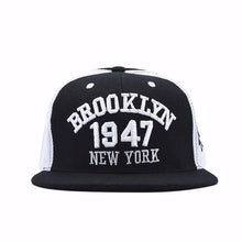 Fashion 1947 Brooklyn Hip Hop Cap | Black & White-Caps-SHED71-SHED71