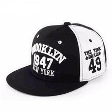 Fashion 1947 Brooklyn Hip Hop Cap | Black & White-Caps-SHED71-SHED71