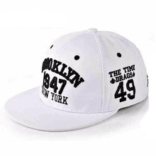 Fashion 1947 Brooklyn Hip Hop Cap | White-Caps-SHED71-SHED71