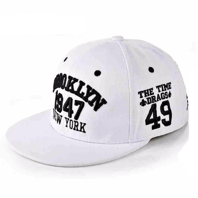 Fashion 1947 Brooklyn Hip Hop Cap | White-Caps-SHED71-SHED71