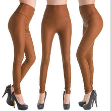 Fashion Faux Leather High Waist Leggings | Army Green-Leggings-SHED71-NO8 Light Coffee-L-SHED71