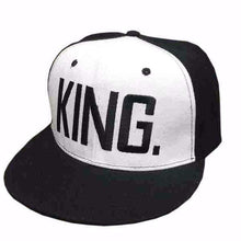 Fashion "King & Queen" Hip Hop Cap | White King-Caps-SHED71-SHED71
