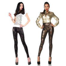 Fashion Skin Faux Leather Leggings | Big Serpentine-Leggings-SHED71-SHED71