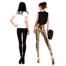 Fashion Skin Faux Leather Leggings | Side Serpentine-Leggings-SHED71-SHED71