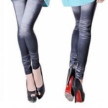 Fashion Slim Jeans Leggings | Black Washed-Leggings-SHED71-SHED71