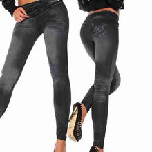 Fashion Slim Jeans Leggings | Black Washed-Leggings-SHED71-SHED71