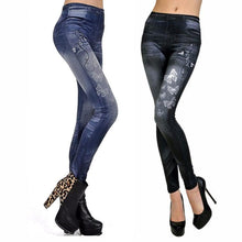 Fashion Slim Jeans Leggings | Butterflies Black Washed-Leggings-SHED71-SHED71