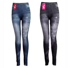 Fashion Slim Jeans Leggings | Butterflies Black Washed-Leggings-SHED71-SHED71