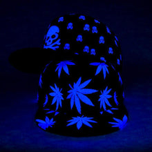 Fluorescent Light Series Hip Hop Cap | Blue Skull & Bones-Caps-SHED71-SHED71