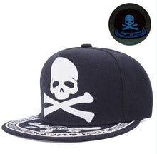 Fluorescent Light Series Hip Hop Cap | Blue Skull & Bones-Caps-SHED71-SHED71
