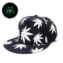 Fluorescent Light Series Hip Hop Cap | Green Canabis-Caps-SHED71-SHED71
