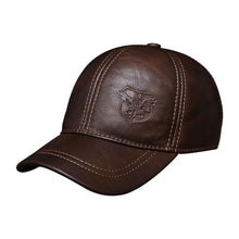 Genuine Leather Baseball Cap | Embossed Light Brown-Caps-SHED71-brown-SHED71