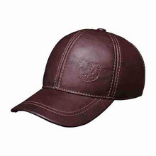 Genuine Leather Baseball Cap | Embossed Light Brown-Caps-SHED71-light brown-SHED71