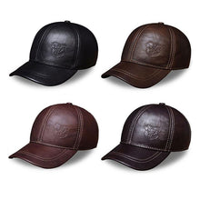 Genuine Leather Baseball Cap | Embossed Red Brown-Caps-SHED71-SHED71