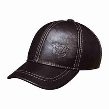 Genuine Leather Baseball Cap | Embossed Red Brown-Caps-SHED71-red brown-SHED71