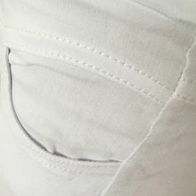 Hole Leggings with Pockets | White-Leggings-SHED71-SHED71