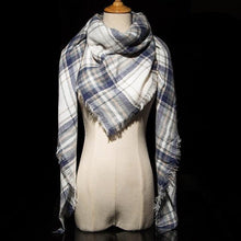 Large Luxury Plaid Cashmere Scarf-Clothing-SHED71-12-SHED71